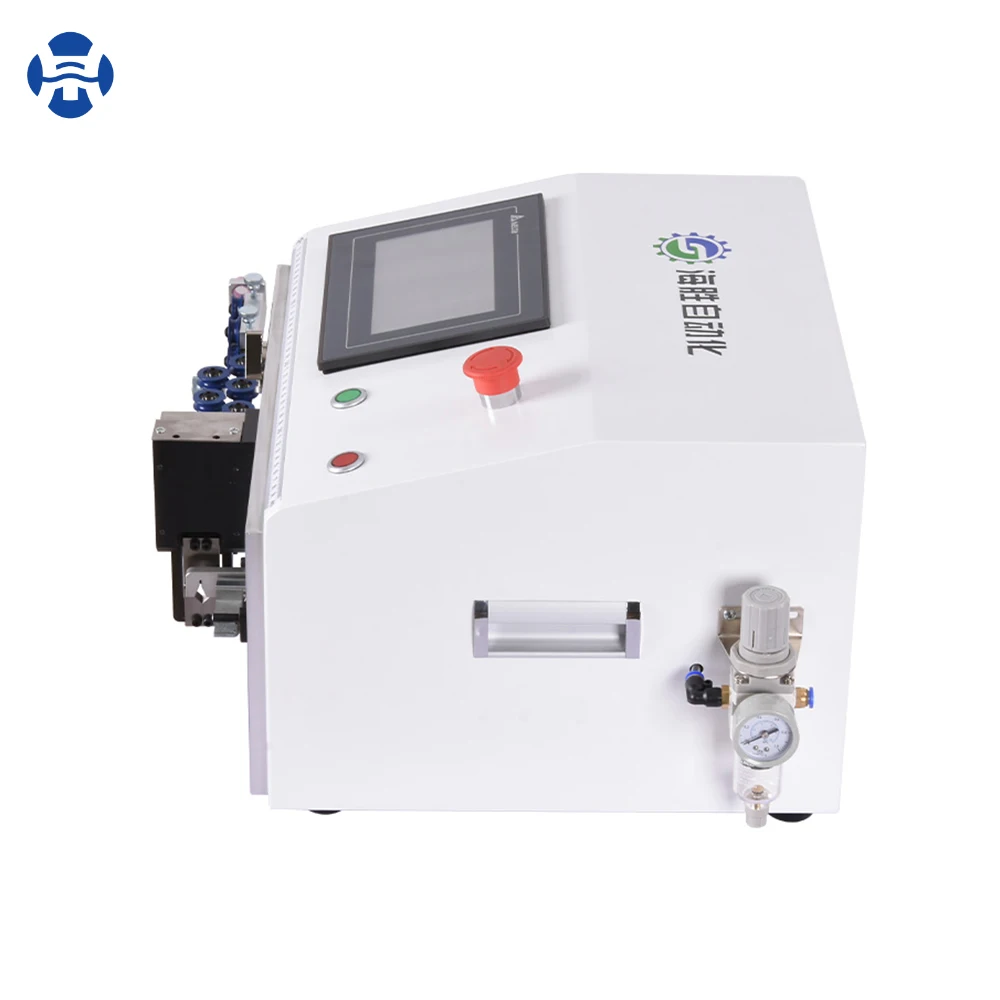 Small size computer core cable peeling slicing equipment hard wire  computerized wire cutting stripping and bending machine