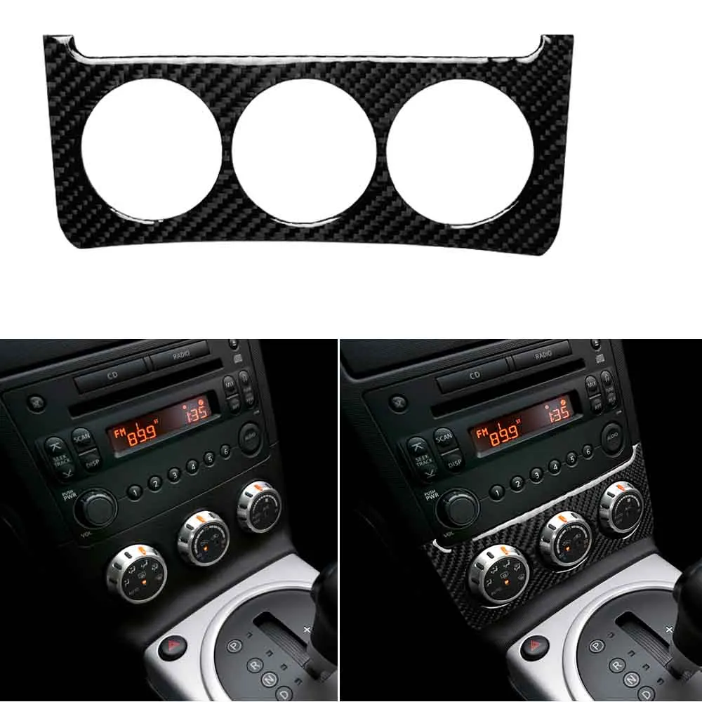 Carbon Fiber Interior Console Switch Trim Meter knob Sticker Cover For 350Z 2006-09 08