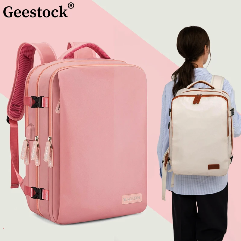 Geestock Cabin Travel Backpack Laptop Bag Easyjet Carry-Ons 45x32x20 Backpack Large Capacity Hand Luggage Travel Backpack