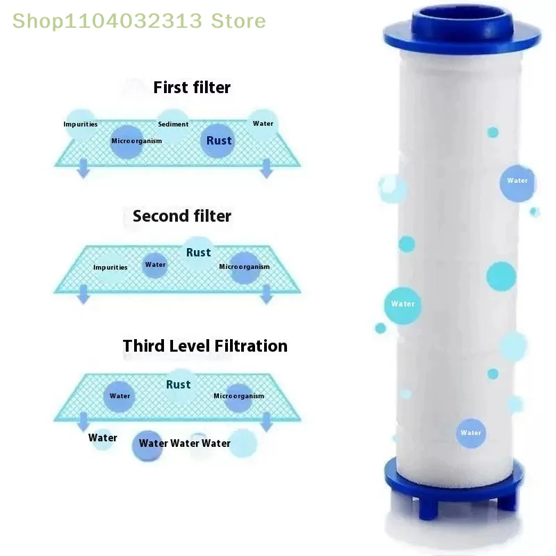 10Pcs Set Universal Shower Head Replacement with PP Cotton Filter Water Purification Bathroom Accessory for Cleaner Water