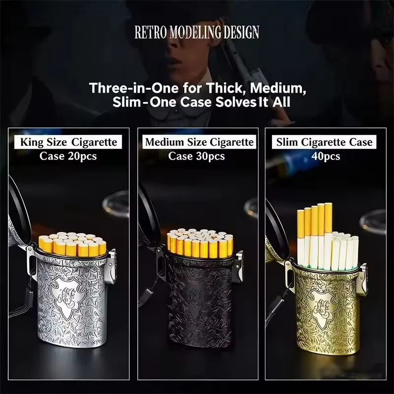 Outdoor-Ready Rugged Metal Cigarette Box: Hanging Waterproof Shockproof Aluminum Case – Capacity for 20 Regular Cigarettes