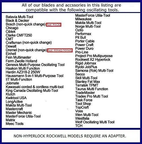 50-Piece Bi-Metal Oscillating Saw Blades Set for Quick Release Tools, Durable and Versatile