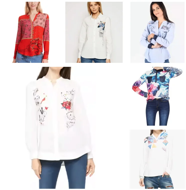 

Foreign Trade Spain Elastic Waist V-Neck Thin Stripe Printing Fashion Popular Women's Shirts