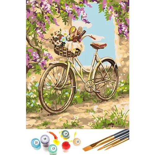 Painting by numbers Hobby Kit Bicycle 40x50 cm