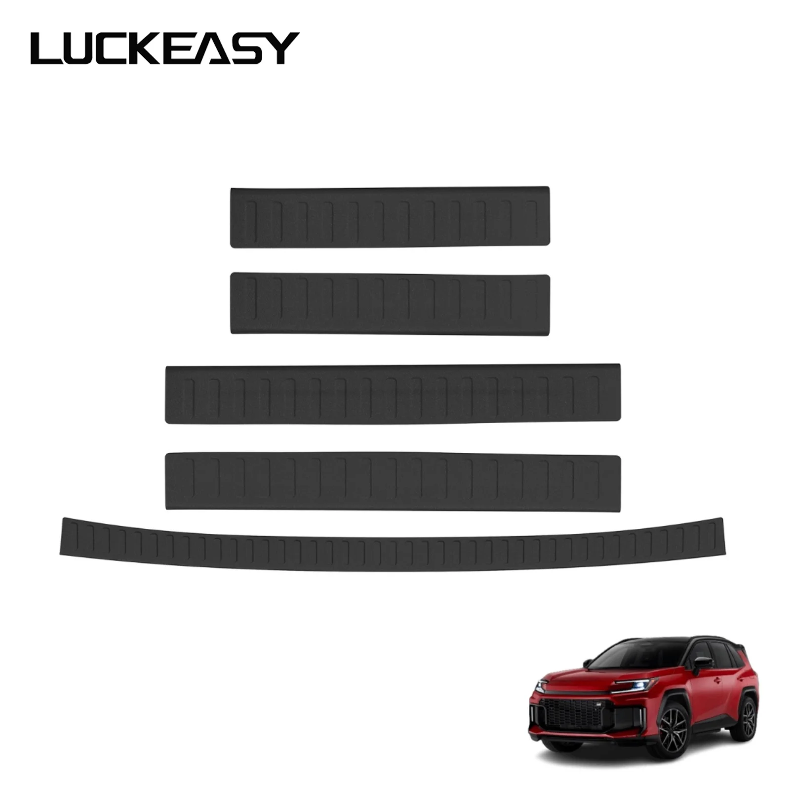 LUCKEASY for Toyota RAV4 2026 Fuel / Hybrid Exterior Door Sill  Rear Bumper Sill Scratch Protector Car Interior Accessories