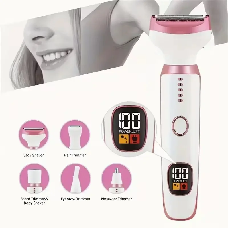 新型5in1充電式電動レディースシェーバー LEDディスプレ - Women Accessories Display のレビューと価格