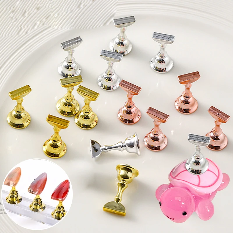 

10/5/1Pcs Colorful Nail Stand Magnetic False Nails Holder Press on Nail Display Manicure Rack Acrylic Beginner DIY Practice Tool