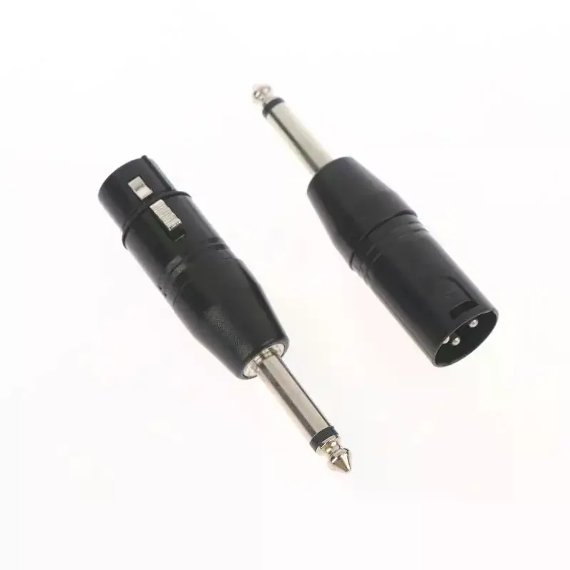 1/2Pcs Headphone Microphone Power Amplifier Guitar Adapter 6.35mm Mono Male To XLR 3Pin Female/Male Audio Plug Converter