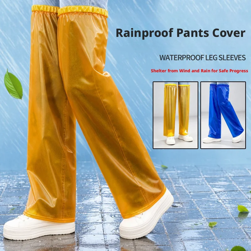 Thickened beef tendon waterproof foot covers, adult extra-long cycling and hiking rain leg covers, men and women work pants cove