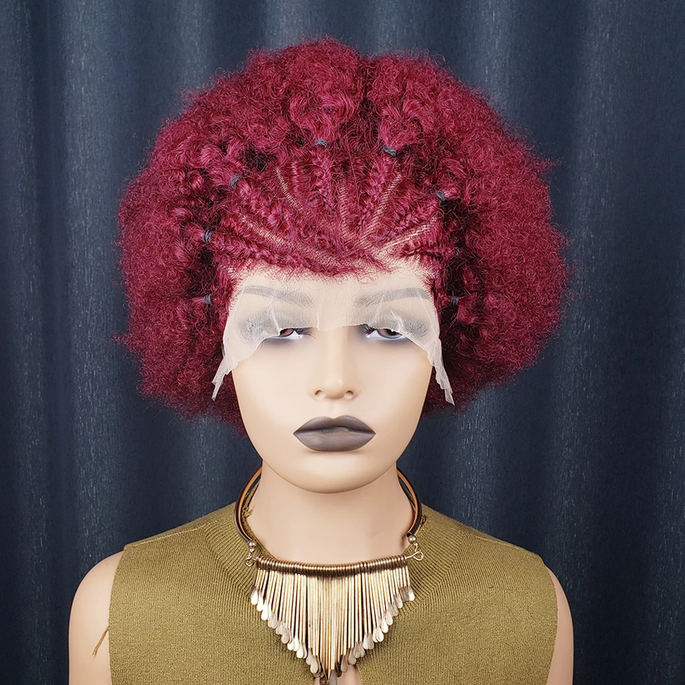 Burgundy Braided Af…