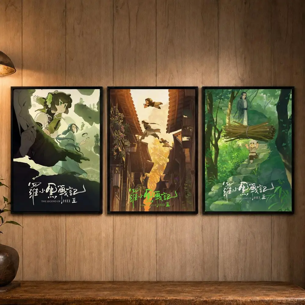 Limited Anime T-The Legend of HeiS Poster Self-adhesive Art Poster Decoracion Painting Wall Art White Kraft Paper Home Decor
