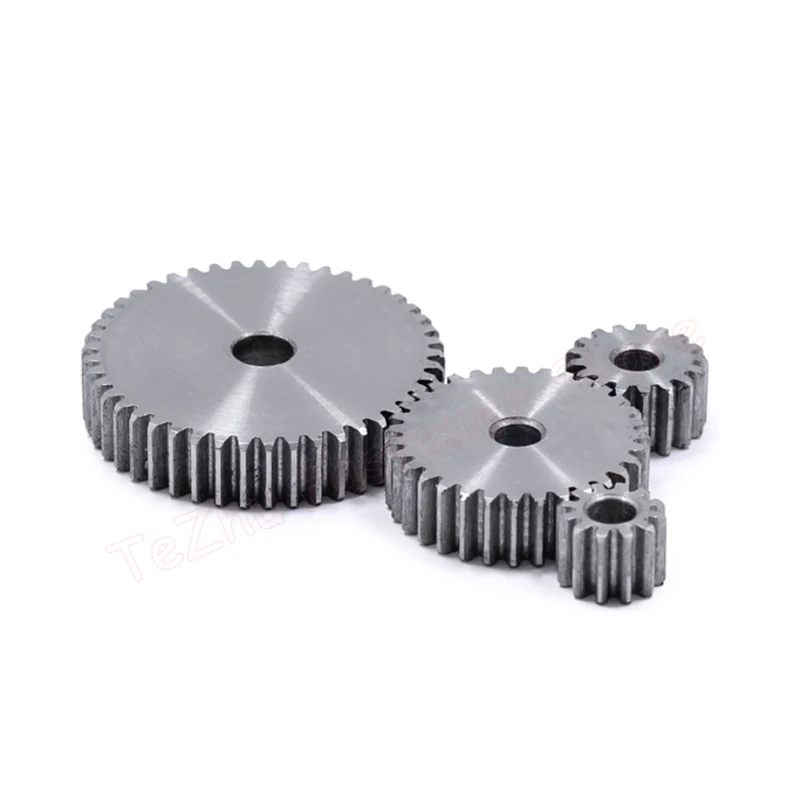 1pc 8T-30T 1M Pinion Spur Gear 1 Mod Cylindrical Flat Gear 8 12 13 14 15 16 17 18 19 20 21 22 23 24 25 26 27-30 Teeth 45# Steel