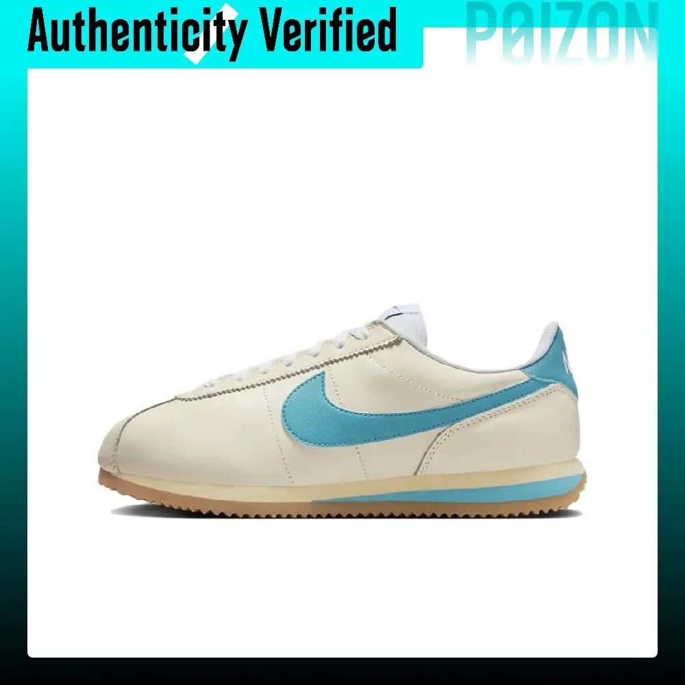 nike-cortez-running-shoes-women's-low-top-beige-blue-hf4268-113