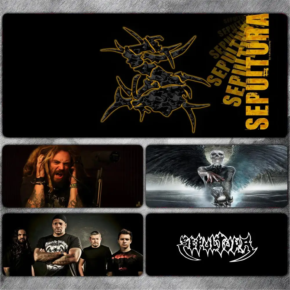 Heavy Metal Band Sepultura Mouse Pad PU Large leather table mat light luxury anti slip and waterproof Anime office desk pad