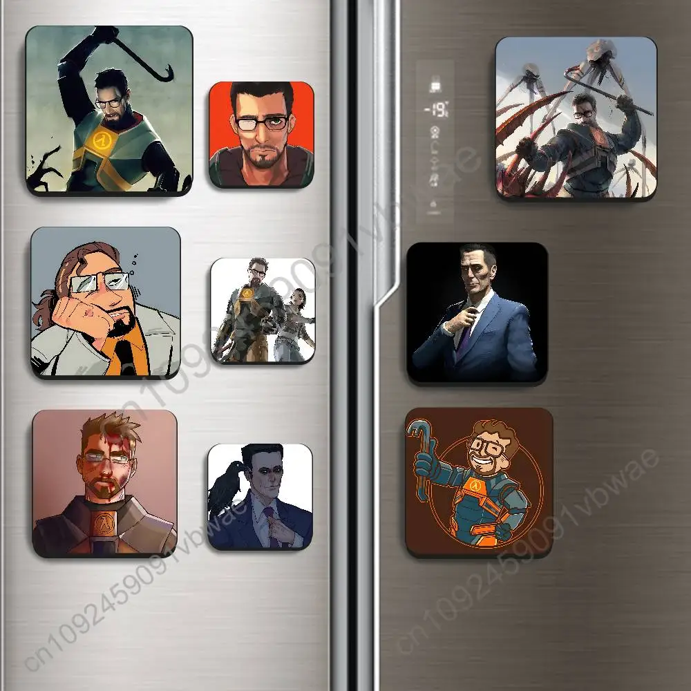 game Half-Life Gordon Freeman Magnetic Sticker Fridge Magnets No Falling Off Fit for Refrigerators All Metal Surfaces Home Decor