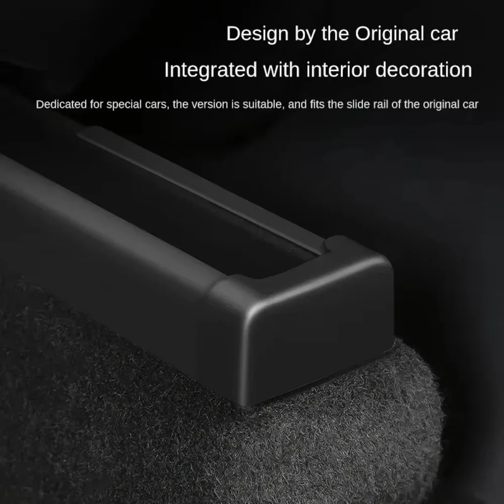4-teiliger Sitzschienen-Schutz für Tesla Model 3/Y Zubehör, Rückseitige Endstücke, Rücksitz-Gleitschutz, Anti-Kick-Pad – Detail 3
