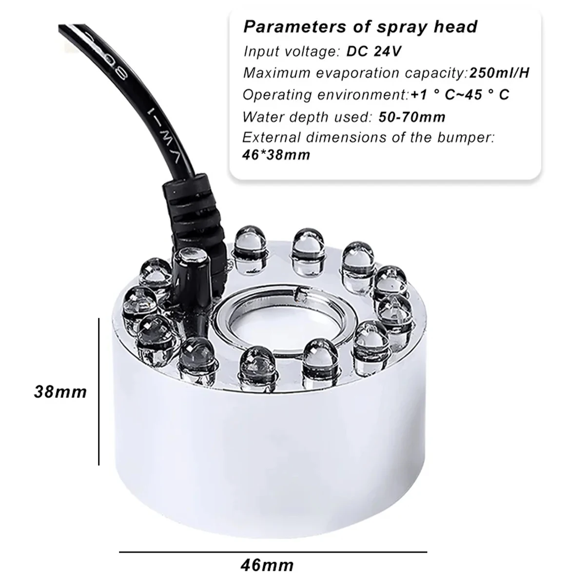 Mini Led Mist Maker Fogger Kit Halloween Machines Water Misting Outdoor For pumpkin Light Pond Fog Aquarium Machine Party Indoor