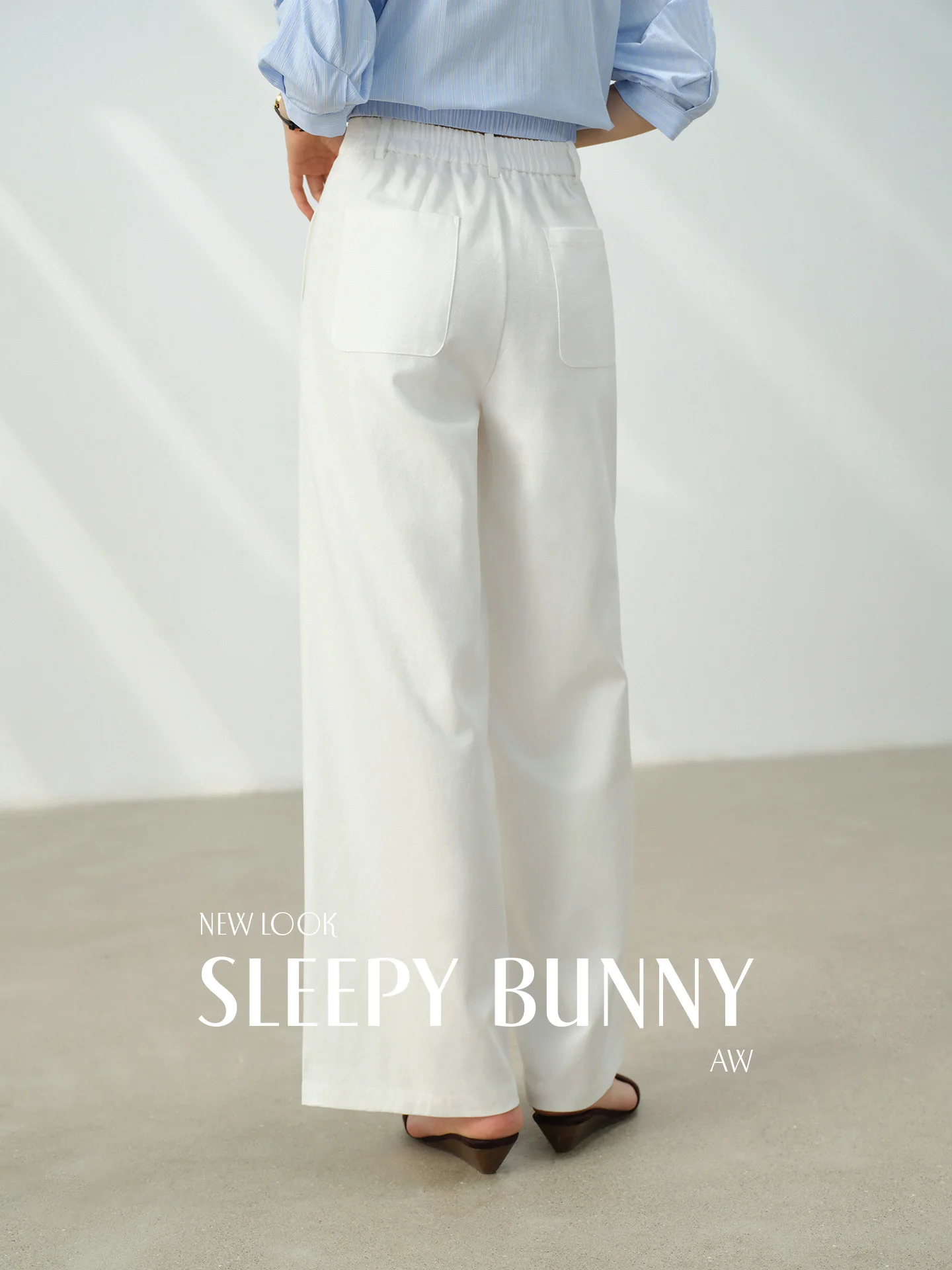 Elegant White Long Pants High Waist Loose Wide Leg Trousers Summer Casual Relaxed Fit Bottoms Women Comfortable Fashion Wear
