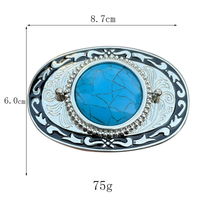 Hebilla de cinturón turquesa vintage con estilo