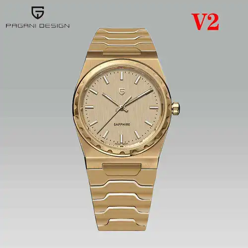 Imagen 1 del producto PAGANI DESIGN 2025 nuevo VJ21 37MM reloj de cuarzo a la moda para hombre zafiro resistente al agua 10Bar fino 7MM luminoso C3 actualización V2 reloj hombre