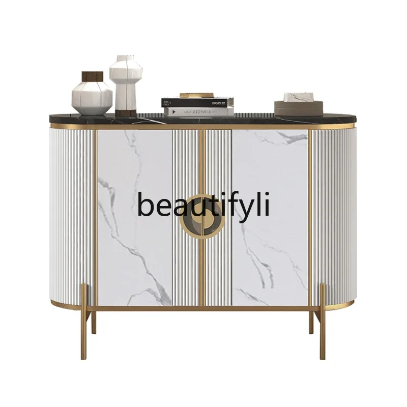 

D30Slate mystery cabinet, decorative cabinet Italian minimalist storage, foyer entry, new Chinese side cabinet