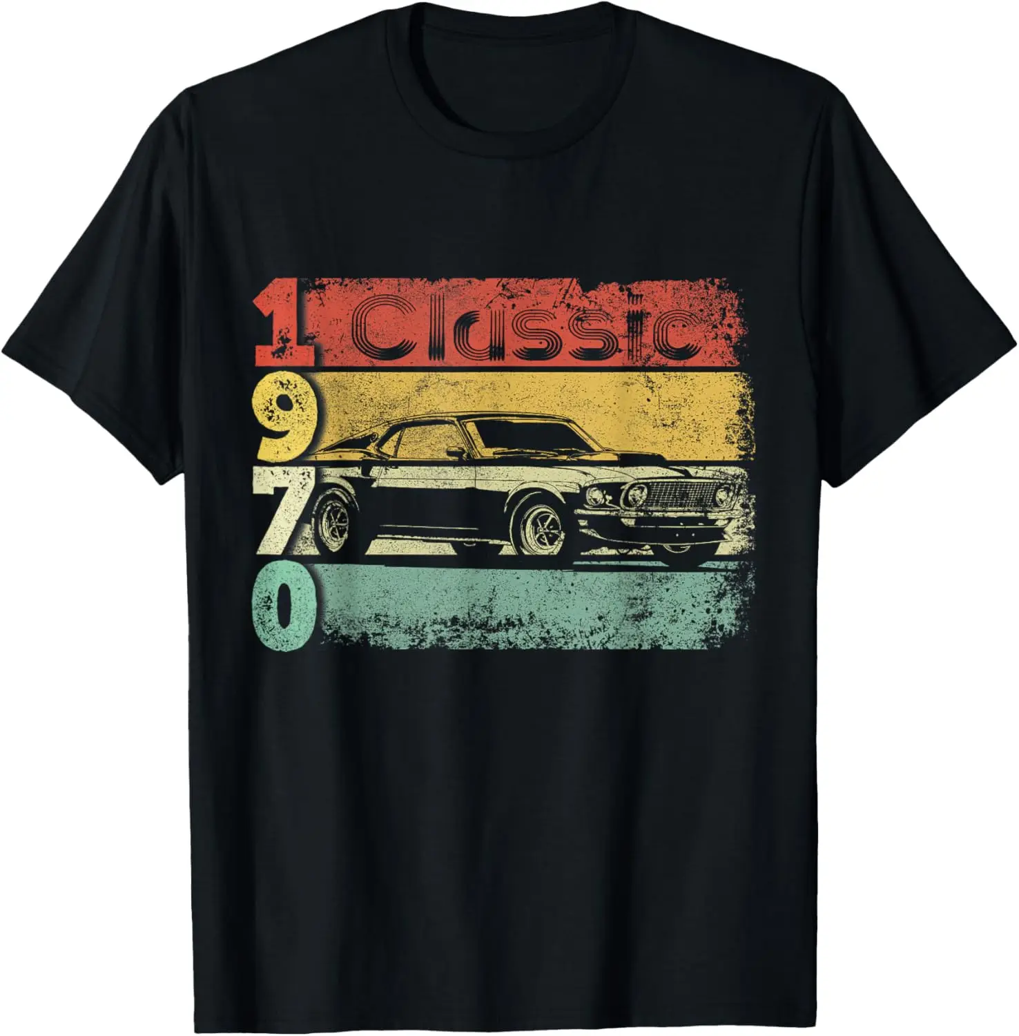 Vintage Classic Car 53rd Birthday Retro Awesome Since 1970 T-Shirt