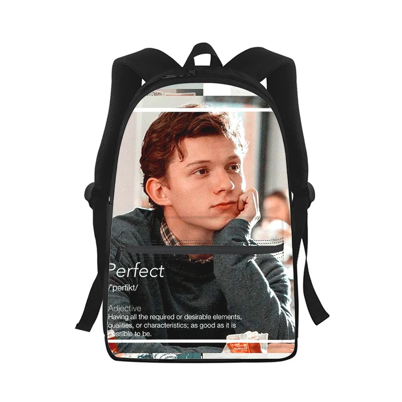 Tom Holland Men Women Backpack 3D Print Fashion Student School Bag Laptop Backpack Kids Travel Shoulder Bag