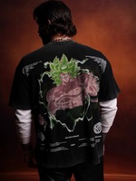 Gymboy Broly XDarcsport Wolf Head Dragon Ball Cotton Loose Heavy Drop Sports Short Sleeve T-Shirt