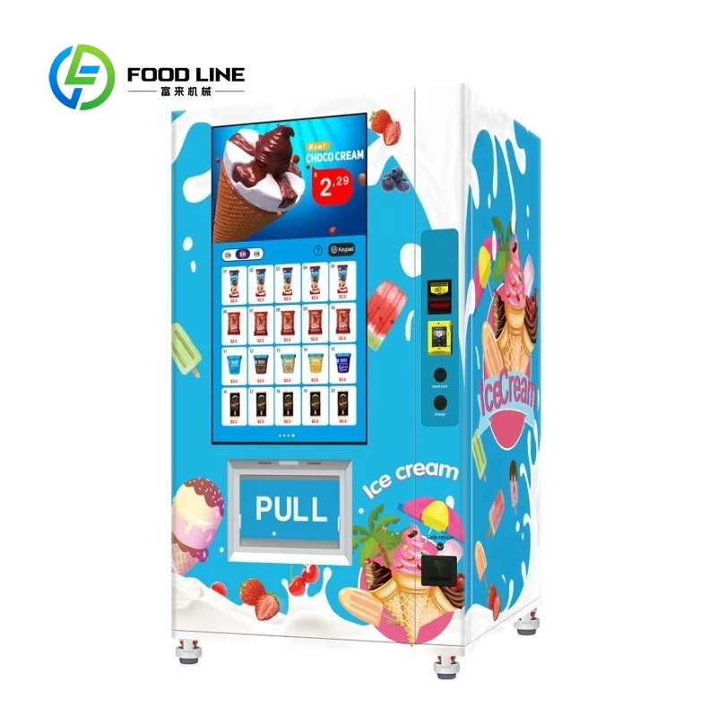 Customized size Ice cream cone vending machine Frozen food vending machine