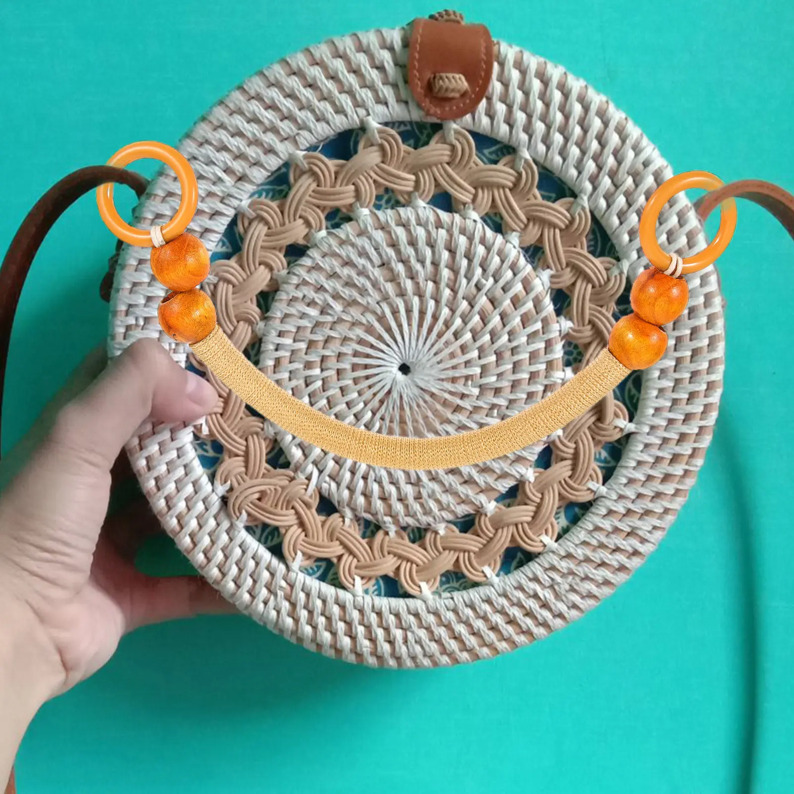 

Набор из 6 деревянных ручек для сумок: изысканные детали, гладкая поверхность, удобный захват для сумок, сумок-кроссбоди, DIY-сумок, замена для вязаных сумок