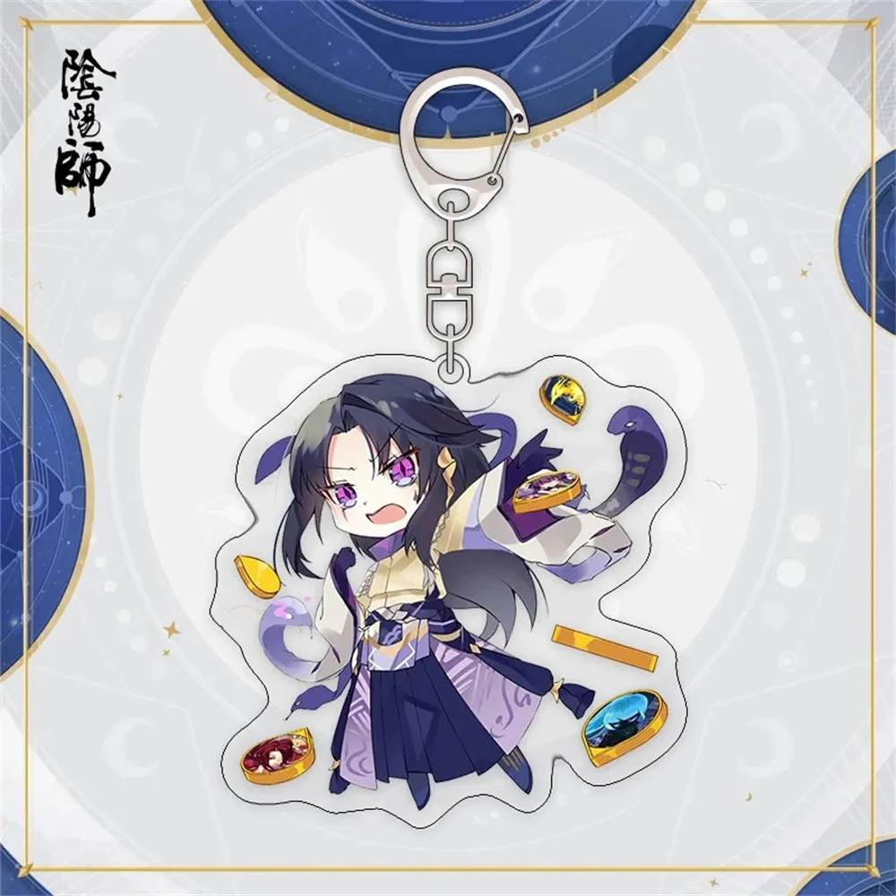 6CM Hot Anime Charm Onmyoji Acrylic Keychain Model Cosplay Characters Ornament Accessories Good Christmas Gifts