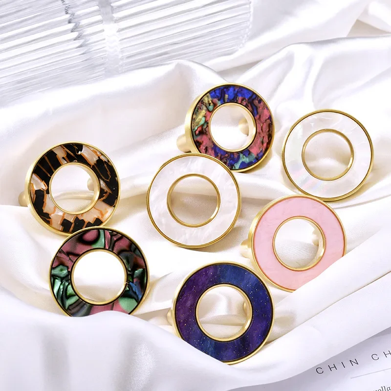 Creative Brass Drawer Handle Personalized Circular Shell Cabinet Furniture Handle Gold Wardrobe Door Children\'s Room Handle