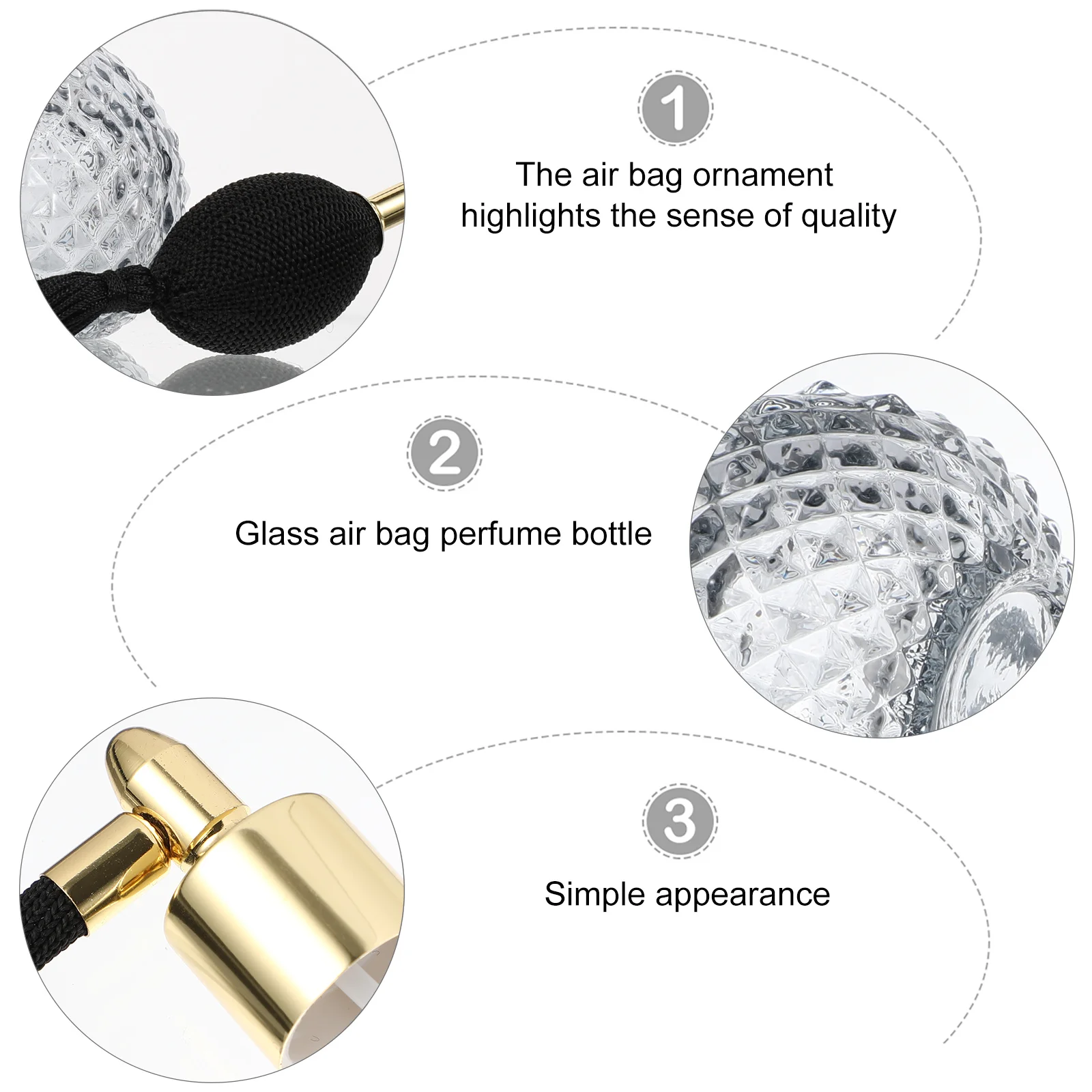 

2Pcs 100Ml Perfume Spray Bottles Crystal Glass Refillable Atomizers Pineapple Pattern Airbag Design for Lotion Oil Repackaging