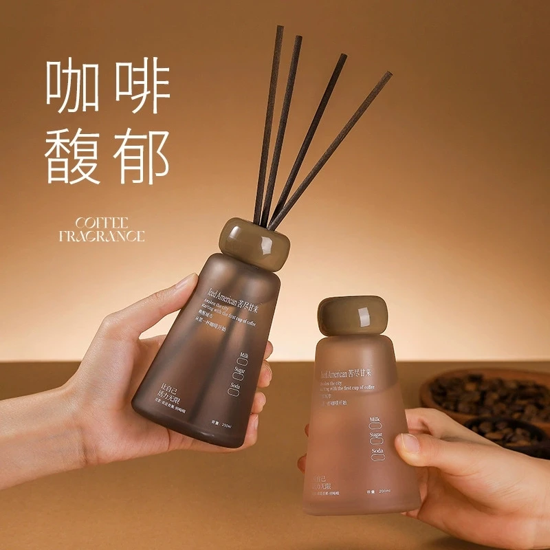 200ml Fireless Reed Diffuser Set - Home Fragrance Essential Oil with Fiber Sticks for Home Bathroom Office