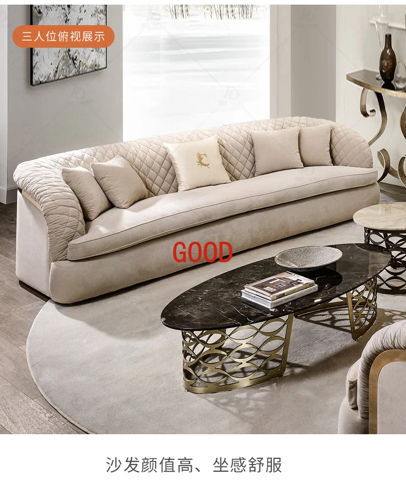 Роскошный тканевый диван в итальянском стиле для гостиной, простой диван в стиле постмодерн, мебель в гонконгском стиле