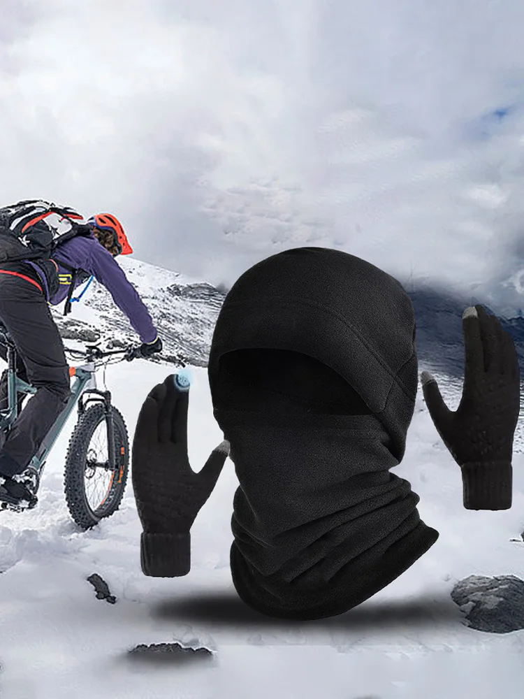 

Кепка с черепом и шарфами, перчатки с сенсорным экраном, ветрозащитная мягкая шапка-бини, флисовая кепка для занятий спортом на открытом воздухе, лыжная велосипедная кепка, шапка для мужчин и женщин