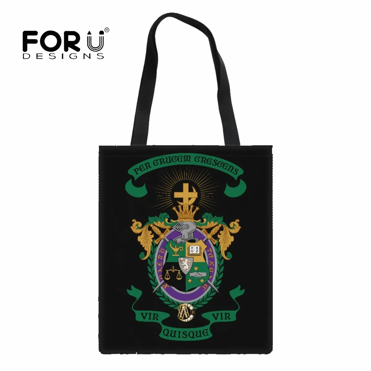 FORUDESIGNS Lambda Chi Alpha Printed Tote Bag Women Eco Shopper Handbag Girl Shoulder Shopping Bag Lady Canvas Bag Bolsa Mujer