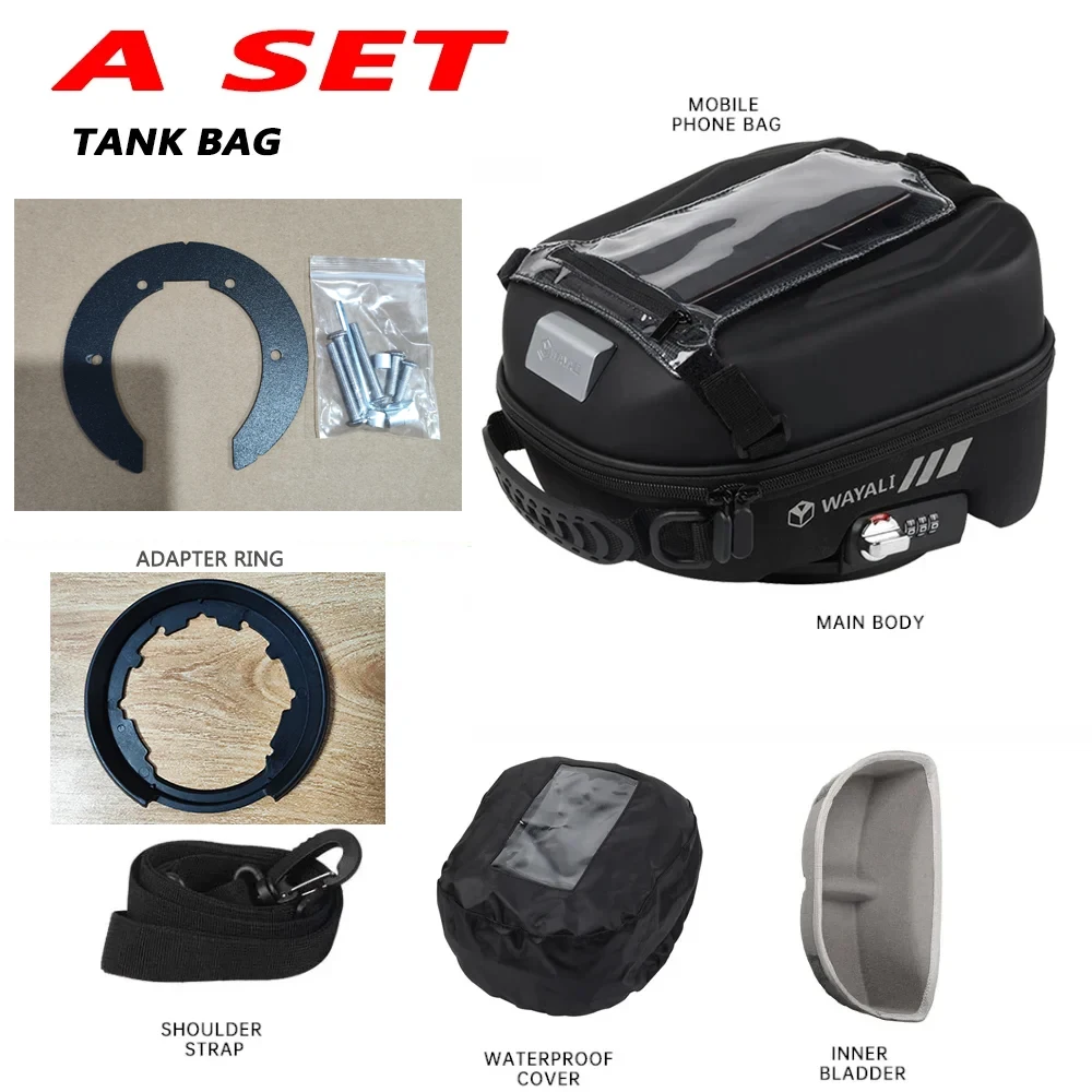 Saco de tanque de combustível da motocicleta para aprilia shiver750 shiver gt 750 2007 - 2012 acessórios à prova dwaterproof água bagagem tanklock corrida mochila