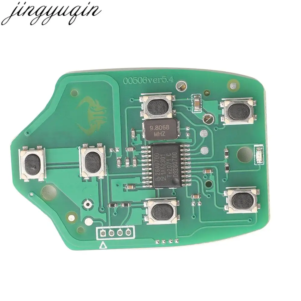 Jingyuqin Remote Car No Key Only PCB For 313.8Mhz ID46 For Honda Elysion Odyssey N5F-A04TAA 5/6 Buttons Electronic Circuit Board