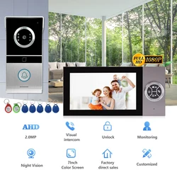 7-Inch High-Definition Video Intercom System Supports Mobile Detection/Swipe Card Unlocking/Real-Time Monitoring Intercom