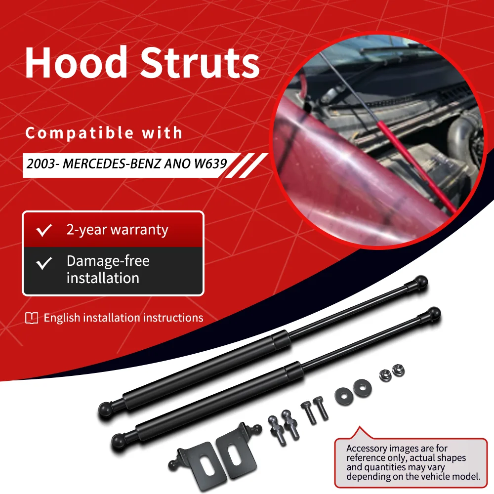 

Aмортизаторы капота SEMTAY, подходящие для 2003-2014 Mercedes-Benz V-Class Vito VIANO W639, подпружиненные стойки капота