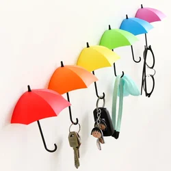 3 stuks zelfklevende badkamer muursticker keuken decor haak leuke tas houder woonkamer woondecoratie regenboog paraplu haak