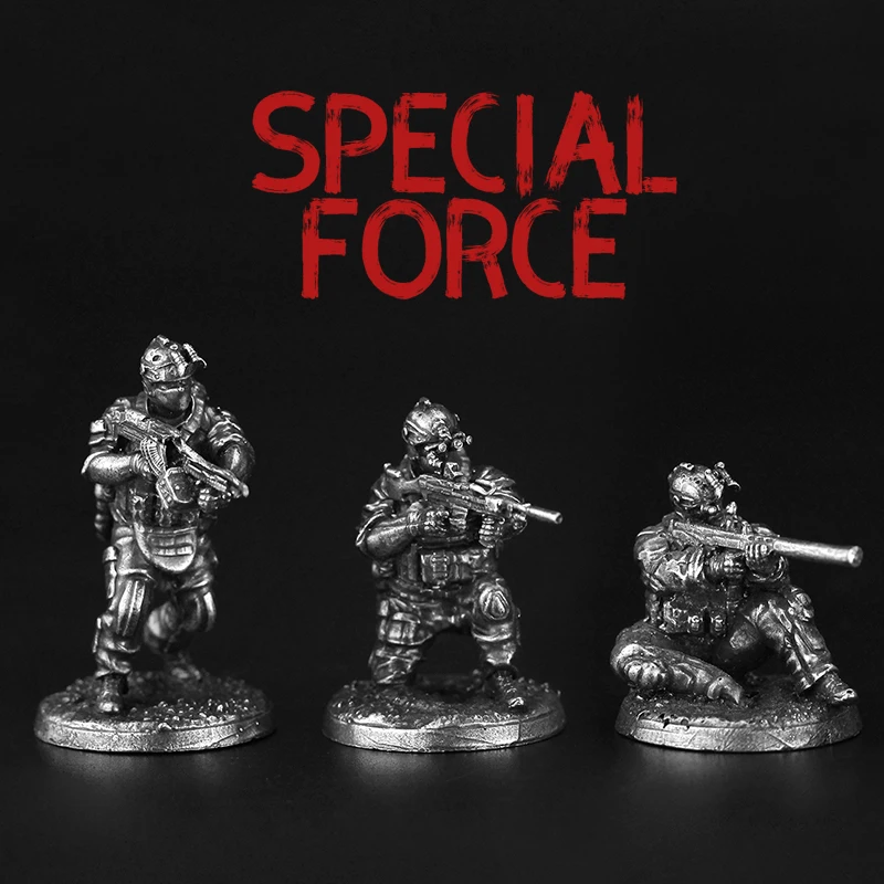 โลหะ Cupronickel Modern Warfare กองกําลังพิเศษทหารรุ่น Action Figures เกมกระดานชิ้น Miniature เครื่องประดับอุปกรณ์เสริมของเล่น