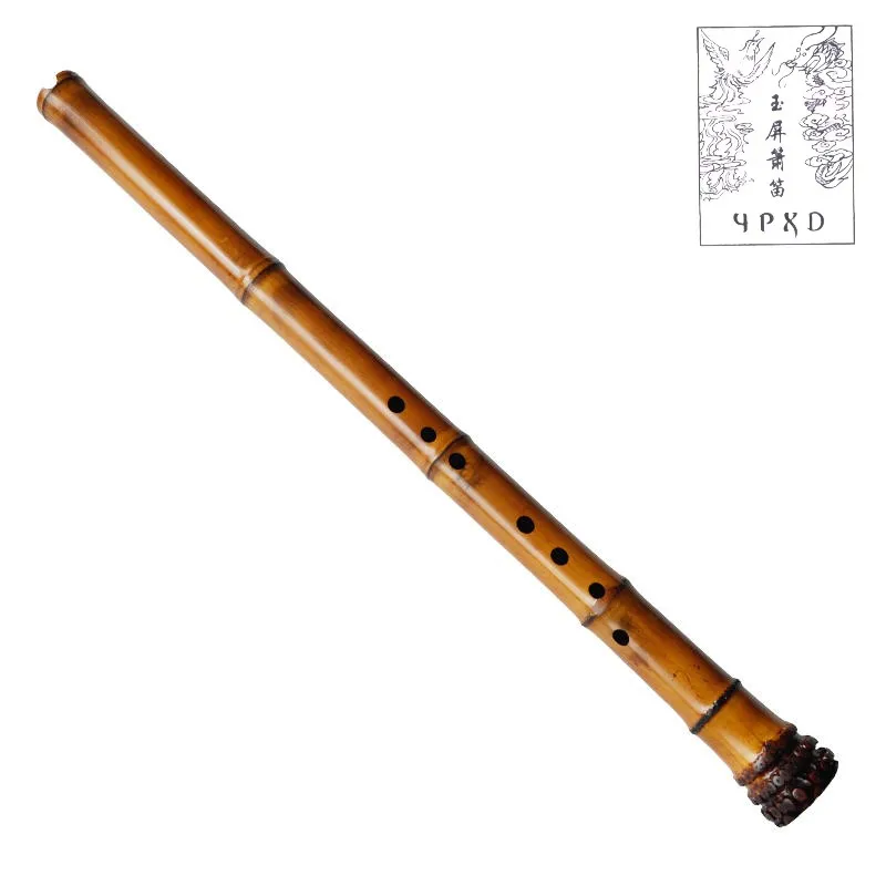 YPXD Shakuhachi Nan Xiao Flute Gui Bamboo Flute Chinese Vertical Flute 8 Holes G F E D Key Professional Musical Instrument