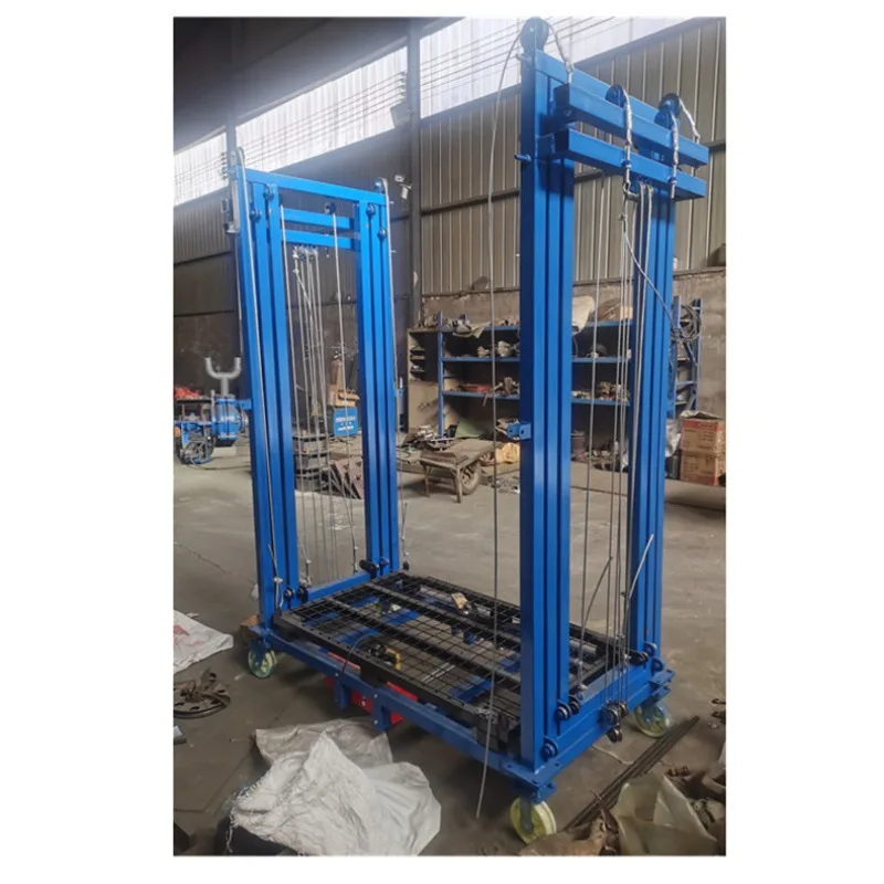 Electric Self-walking Folding Vertical Mast Scaffolding Hydraulic Drive Scaffold Lift 300/500kg Load Capacity 1-8m Lifting