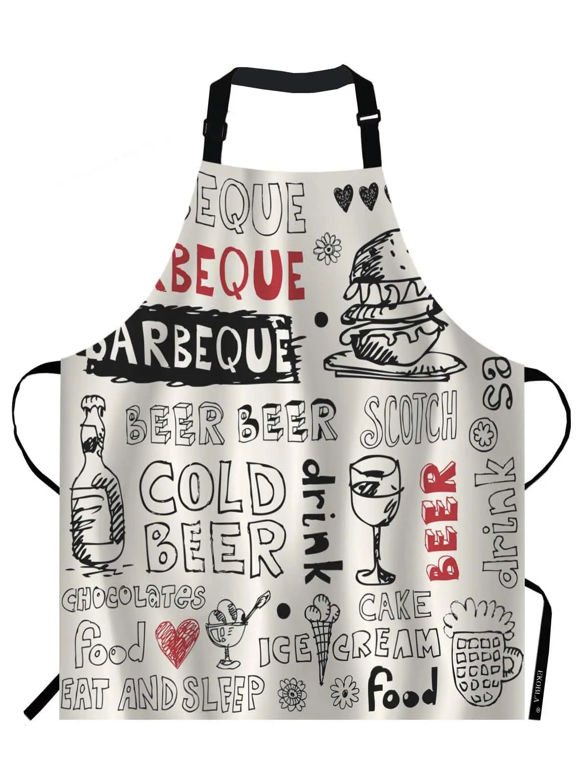 

Grizzly Bear Aprons Animal Wilderness Brook Canyon Mountain Nature Waterproof Resistant Chef Cooking Kitchen Adjustable Aprons