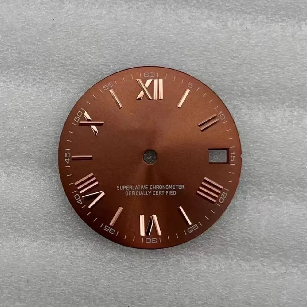 28.5 مللي متر NH35 الهاتفي الروماني الهاتفي S صالح ل NH35 NH36 ساعة يد تعمل بالحركة الأيدي S الهاتفي الشمس دوامة لإصلاح التاريخ التلقائي ساعة ميكانيكية