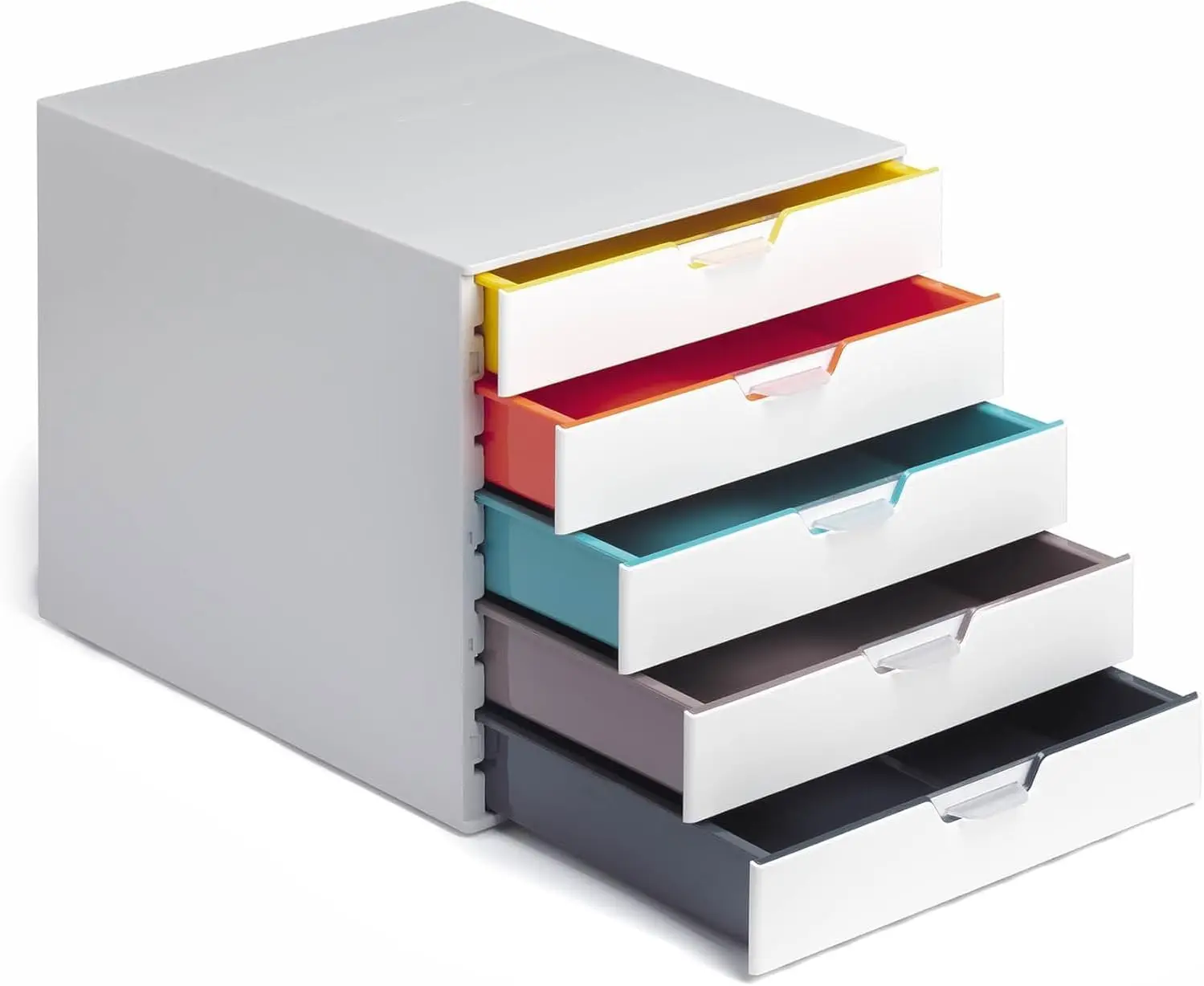 

5-Drawer Desktop Organizer, Varicolor White, Letter to Folio Size, Durable