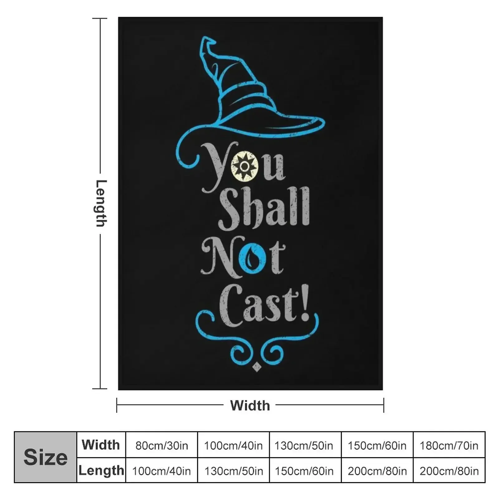 You shall not cast! Throw Blanket couch cozy soft plush fuzzy picnic outdoor blanket