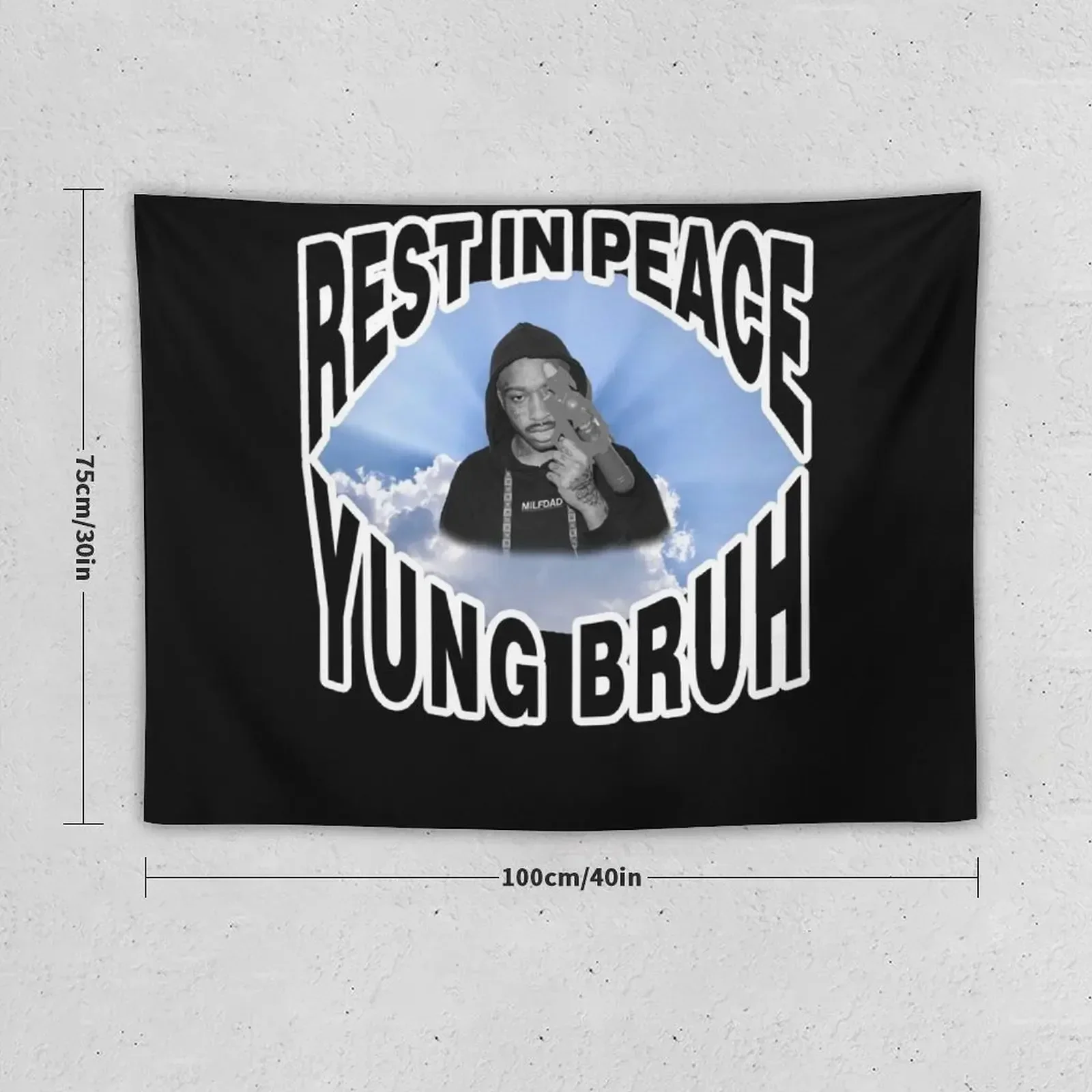 RIP YUNG BRUH Essential Tapestry Bedroom Decorations Home Decor Aesthetic Tapestry